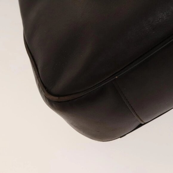 GUCCI Bamboo Shoulder Bag Leather 2way Brown Gold Auth 139168 - Picture 5 of 16